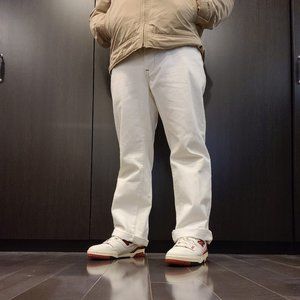 White Jeans Extra Low Rise Bootcut Fit